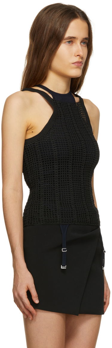 Tielko Dion Lee Dion Lee Open Crochet Tank Top Čierna | C7042R22, 1