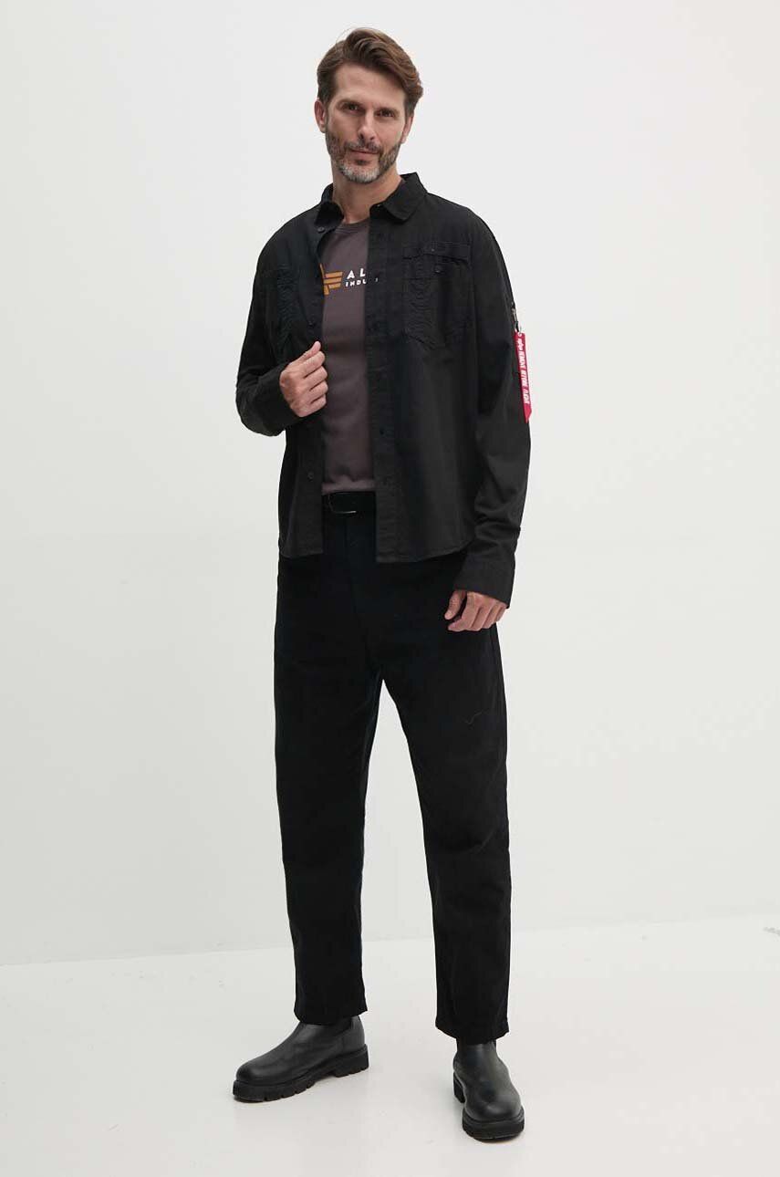 Tričko Alpha Industries T-Shirt Print Hnedá | 118502, 1