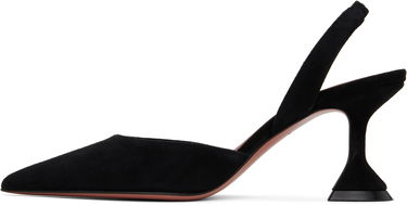 Tenisky a topánky Amina Muaddi Suede Sling Heels Čierna | HOLLI SLING 70 SUEDE, 2