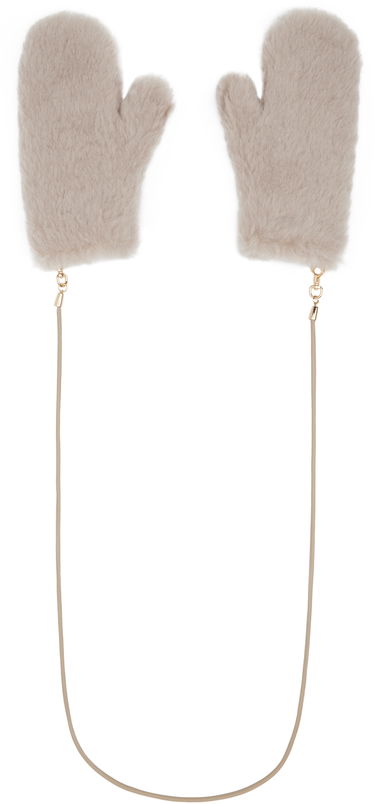 Rukavice Max Mara Max Mara Ombrato Faux Fur Mittens Béžová | 2424566062600 MM10501, 1