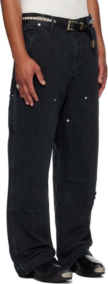 Nohavice Enfants Riches Déprimés Double Knee Denim Trousers by Enfants Riches Déprimés Čierna | 050-410, 1