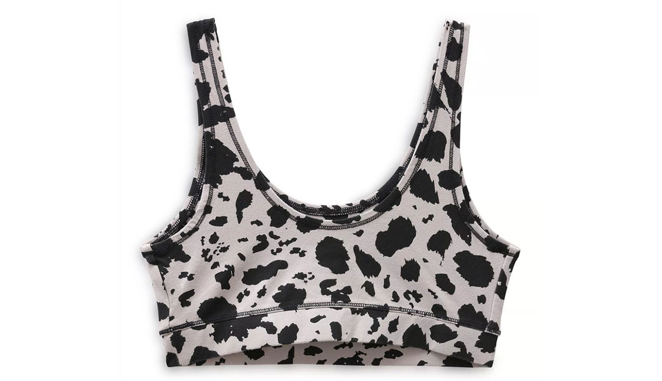 Print Scoop Neck Sports Bra