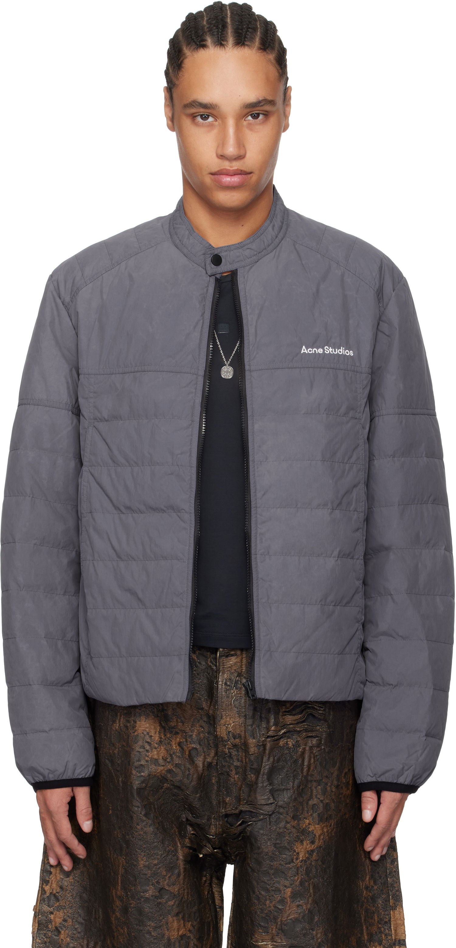 Prešívaná bunda Acne Studios Acne Studios Down Puffer Jacket Šedá | B90812-, 0