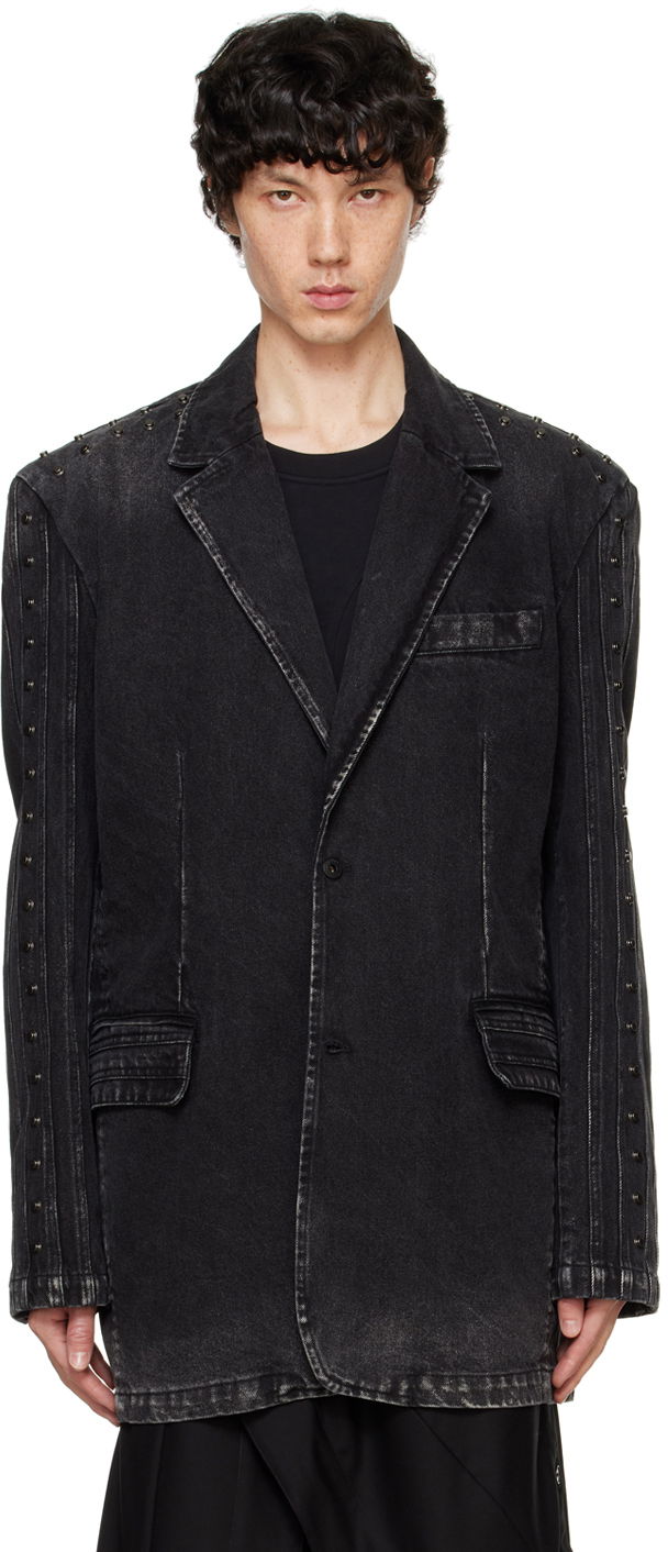 Bunda Feng Chen Wang Feng Chen Wang Paneled Denim Blazer Čierna | FUF18JK26, 0