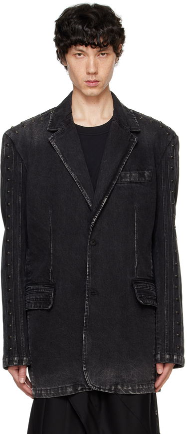 Bunda Feng Chen Wang Feng Chen Wang Paneled Denim Blazer Čierna | FUF18JK26, 0