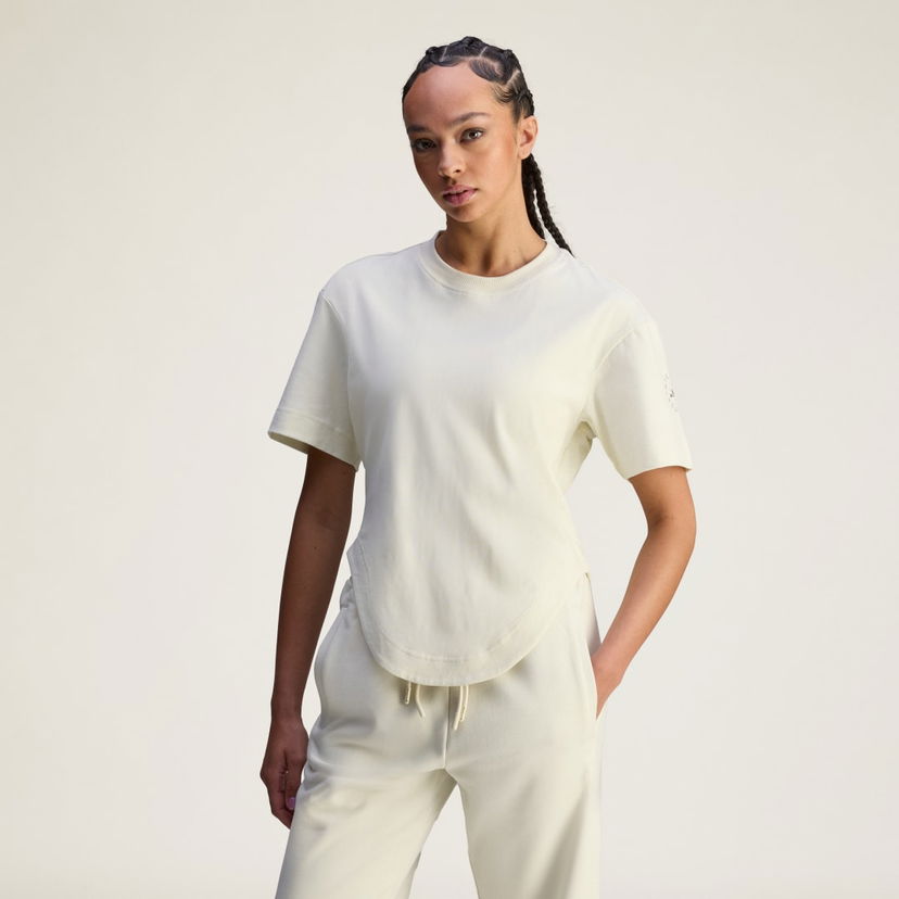Tričko adidas Performance Stella McCartney Sportswear Curved Hem T-Shirt Biela | JX6775