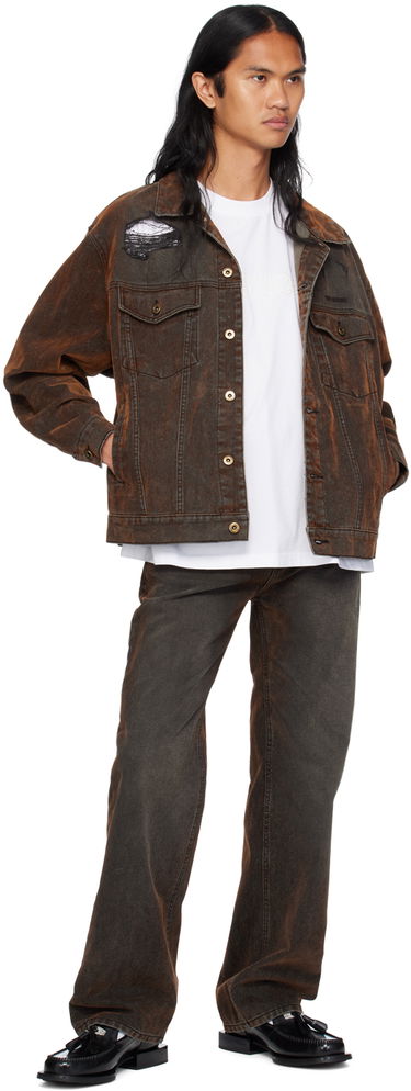 Džínsy We11done We11done Flocked Jeans Hnedá | WD-DP2-24-318-M-BK, 3