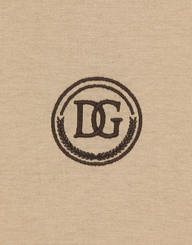 Tričko Dolce & Gabbana Short-sleeved T-shirt With Dg Embroidery Béžová | G8RN8ZG7M8XM0464, 3