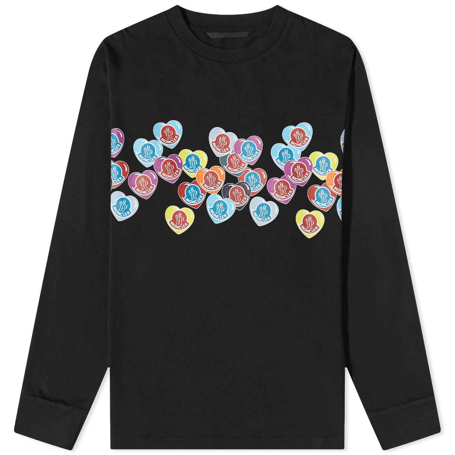 Mikina Moncler Multi Heart Sweat Čierna | 8D000-83927-11-999, 0