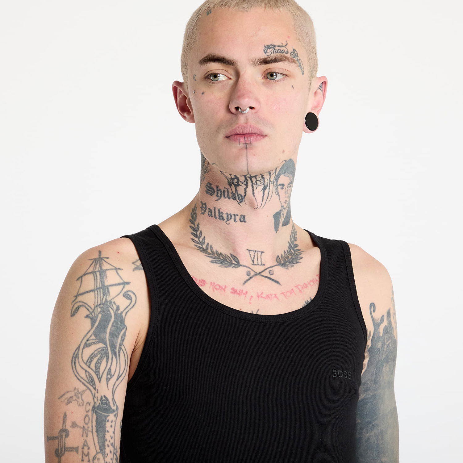 Tielko BOSS Boss Classic Rib Tank Top Čierna | 50542132-001, 1