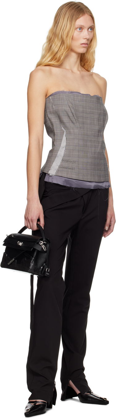 Crop Top Ottolinger Ottolinger Suit Corsage Top Šedá | 123-103023-02, 3