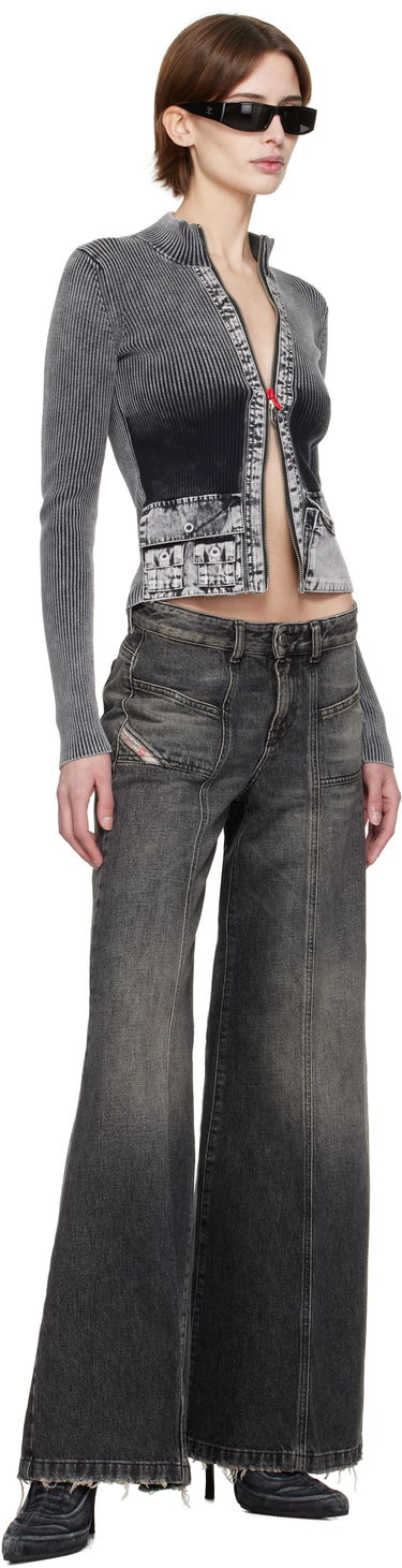 Džínsy Diesel D-Akii Wide-Leg Jeans Čierna | A12808 007Z2, 3