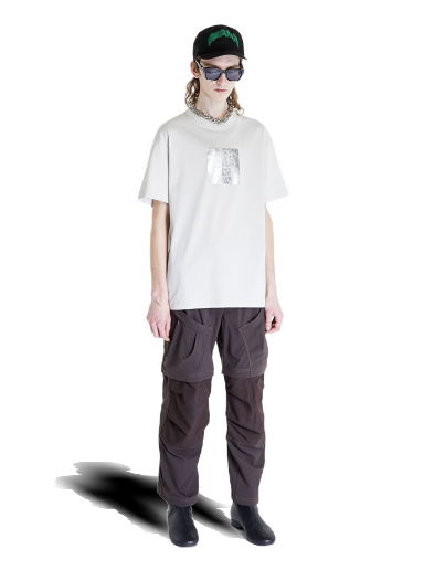 Tričko A-COLD-WALL* Foil Grid T-Shirt Biela | ACWMTS110 Bone