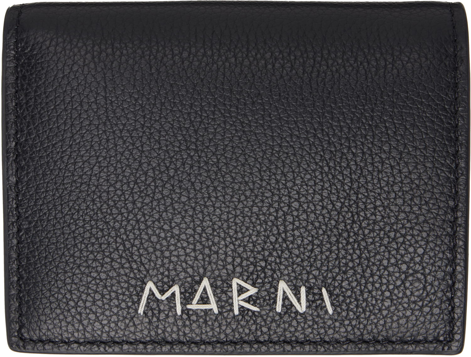 Peňaženka Marni Marni Mending Embroidery Leather Bifold Wallet Čierna | PFMI0098U0 P6533, 0