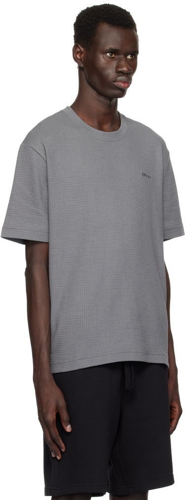 Tričko BOSS Hugo Waffle-Structured Logo Embroidered T-Shirt Čierna | 50532011, 4