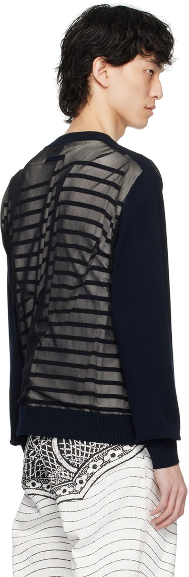 Sveter Jean Paul Gaultier Gaultier Oversized Striped Sweater Navy | 24/25-U-PL046B-M064-590100, 2