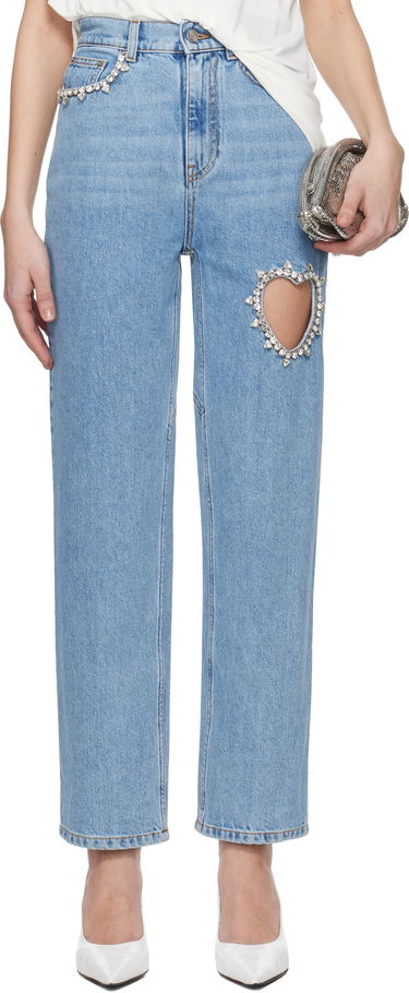 Džínsy Area AREA Crystal Heart Cutout Jeans Modrá | 0000PA0069DE01, 0