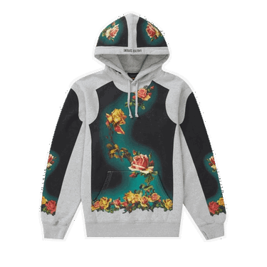 Mikina Supreme Jean Paul Gaultier x Floral Print Hooded Sweatshirt Šedá | SS19SW1 HEATHER GREY, 0