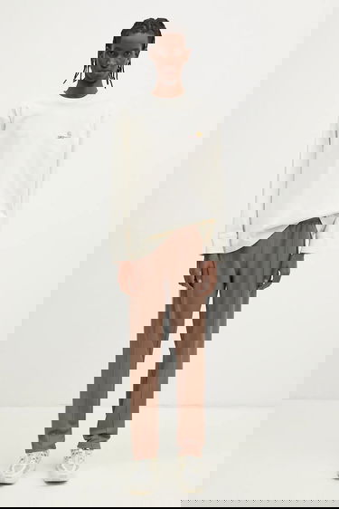 Tričko Carhartt WIP Carhartt WIP Long Sleeve T-Shirt with Logo Béžová | I029955.NATURAL, 4