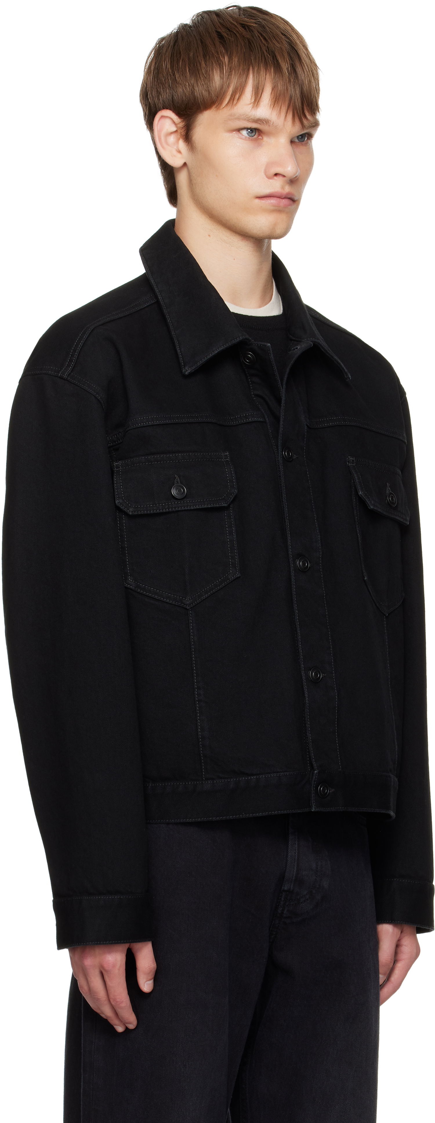Bunda The Row The Row Orson Denim Jacket Čierna | 546-W4170, 1