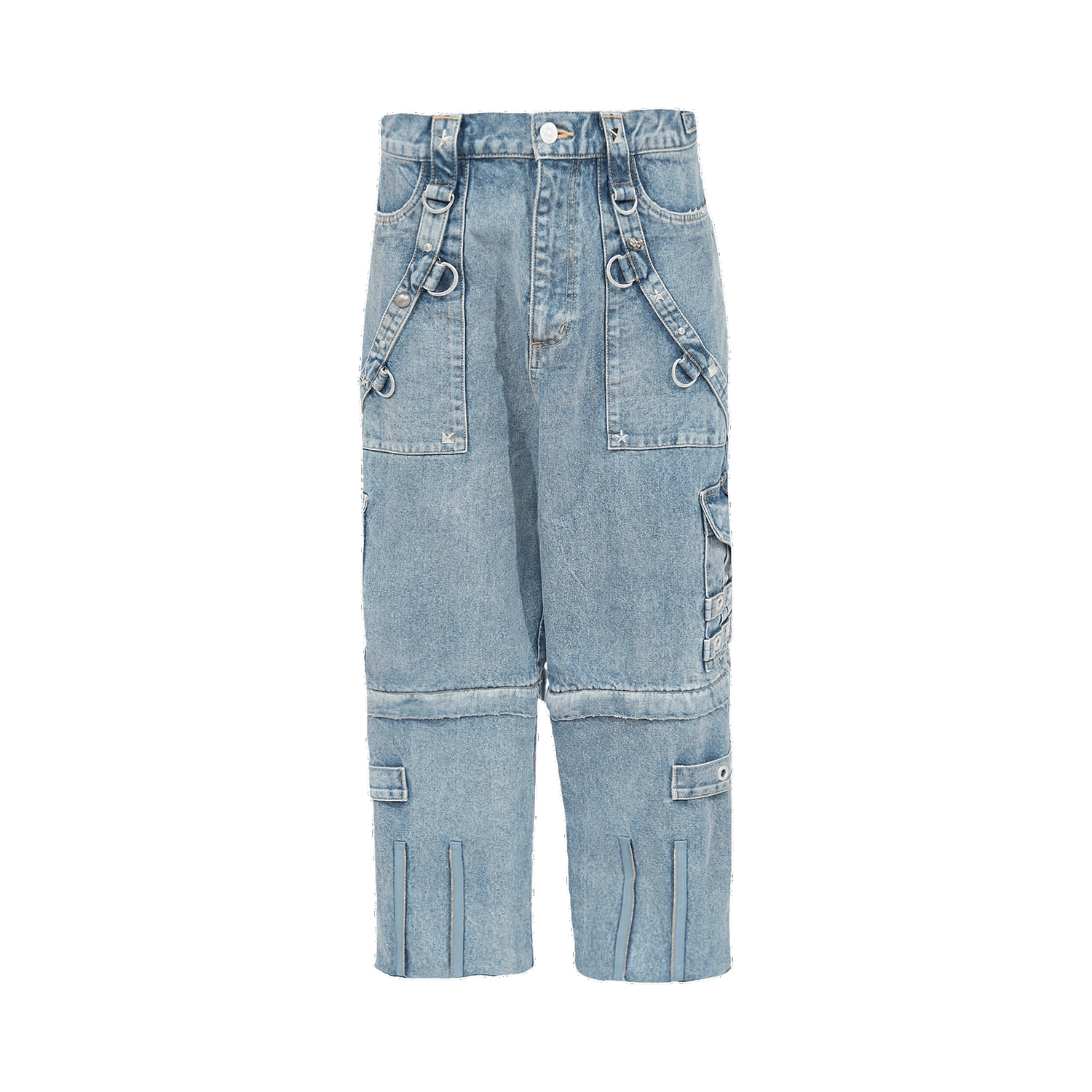 Džínsy Balenciaga Raver Baggy Pants Modrá | 681703 TJW60 4012, 0