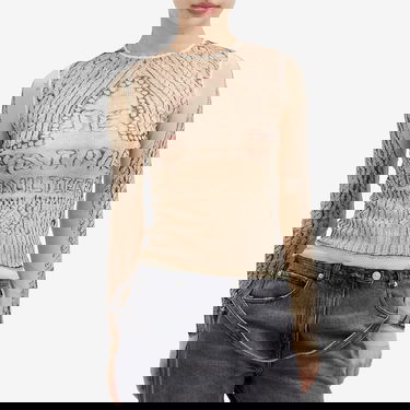 Sveter Jean Paul Gaultier Jean Paul Gaultier Long Sleeve Mesh Top Béžová | 24-31-F-TO201-T571-6900, 2