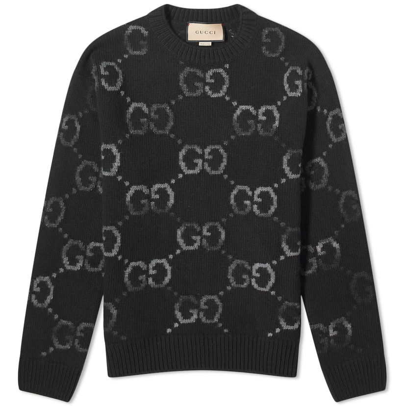 Sveter Gucci Jumbo GG Jacquard Crewneck Čierna | 770509-XKDSJ-1152