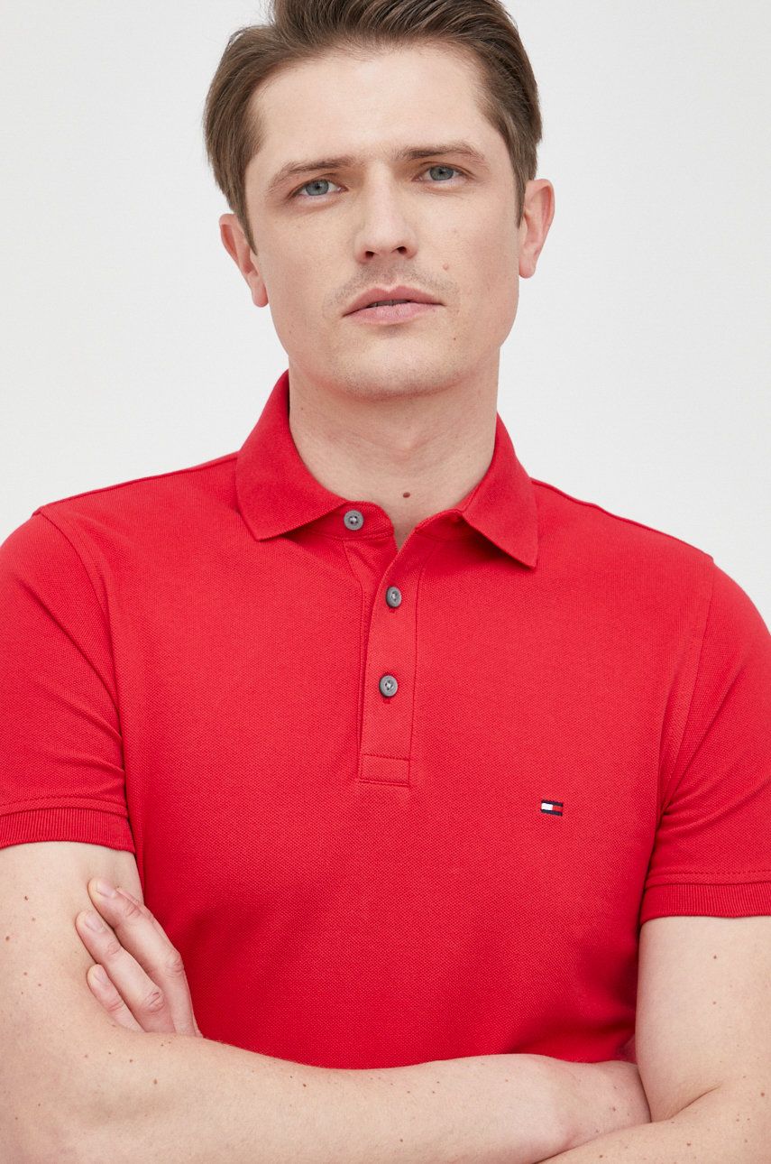Tričko Tommy Hilfiger Polo Shirt Červená | MW0MW17771.PPYY, 0