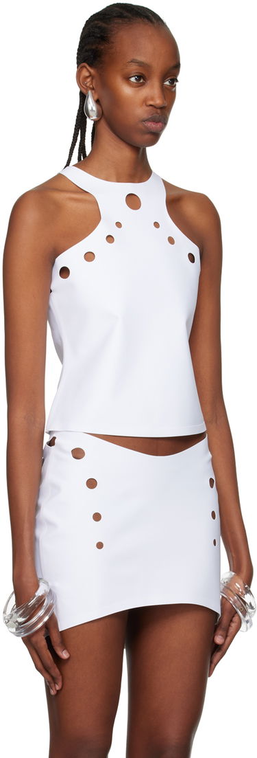 Tielko Jean Paul Gaultier Gaultier Perforated Tank Biela | 22/09-F-TO040L-J027, 4