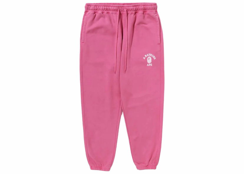 Nohavice BAPE BAPE College One Point Overdye Pants Pink Ružová | 1J70-152-011