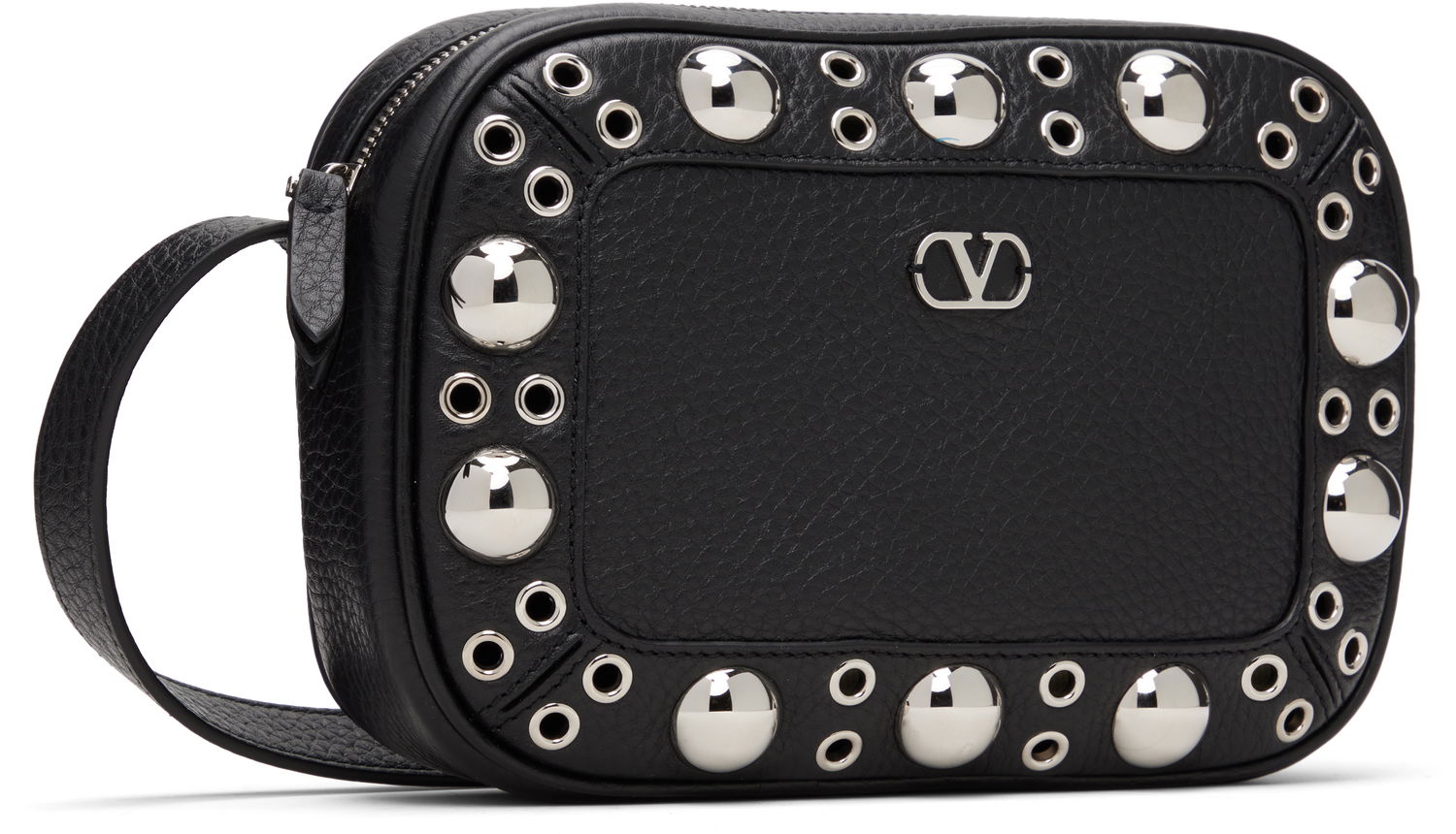 Taška cez rameno Valentino Garavani Nellcôte Studded Shoulder Bag Čierna | 7W2B0R74MJL, 1