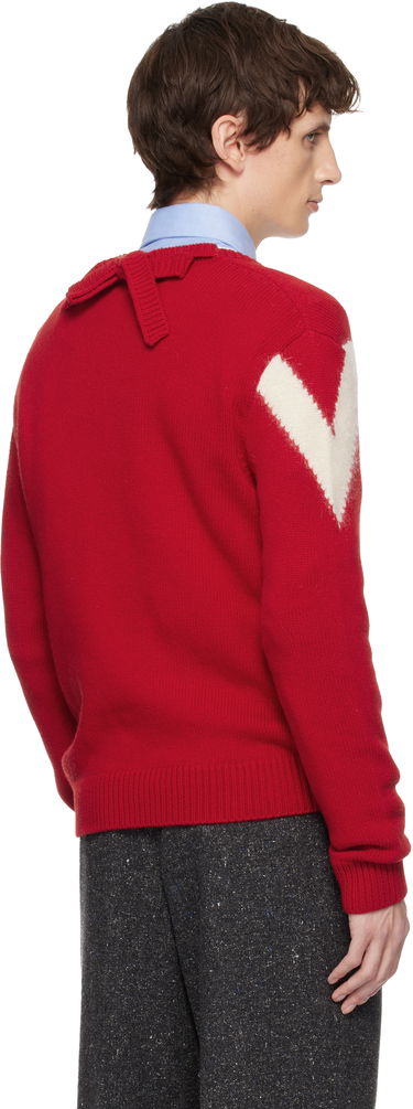 Sveter Valentino Wool VLogo Bow Sweater Červená | 7V0KC35QB5G, 2