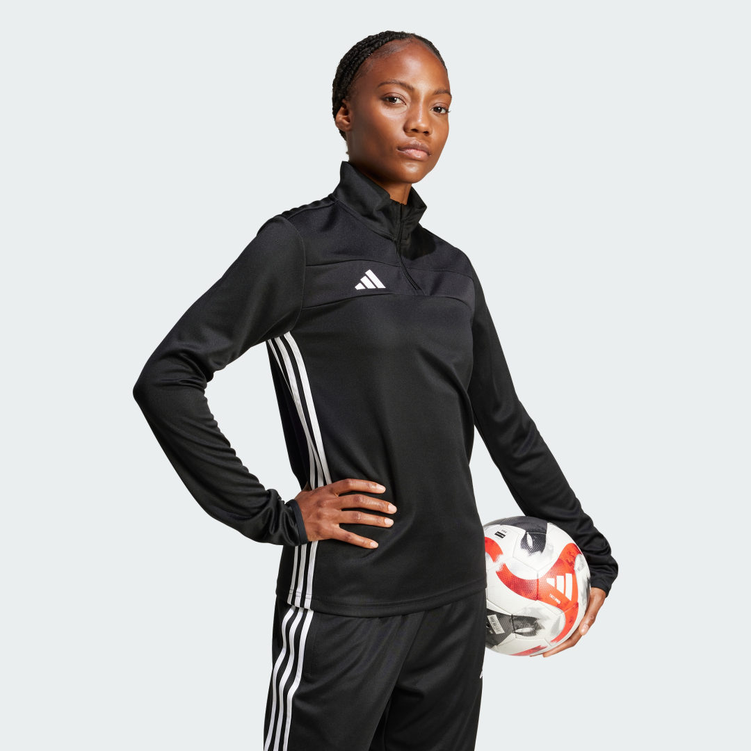 Mikina adidas Performance Training Quarter-Zip Long Sleeve Top Čierna | JD0550, 1