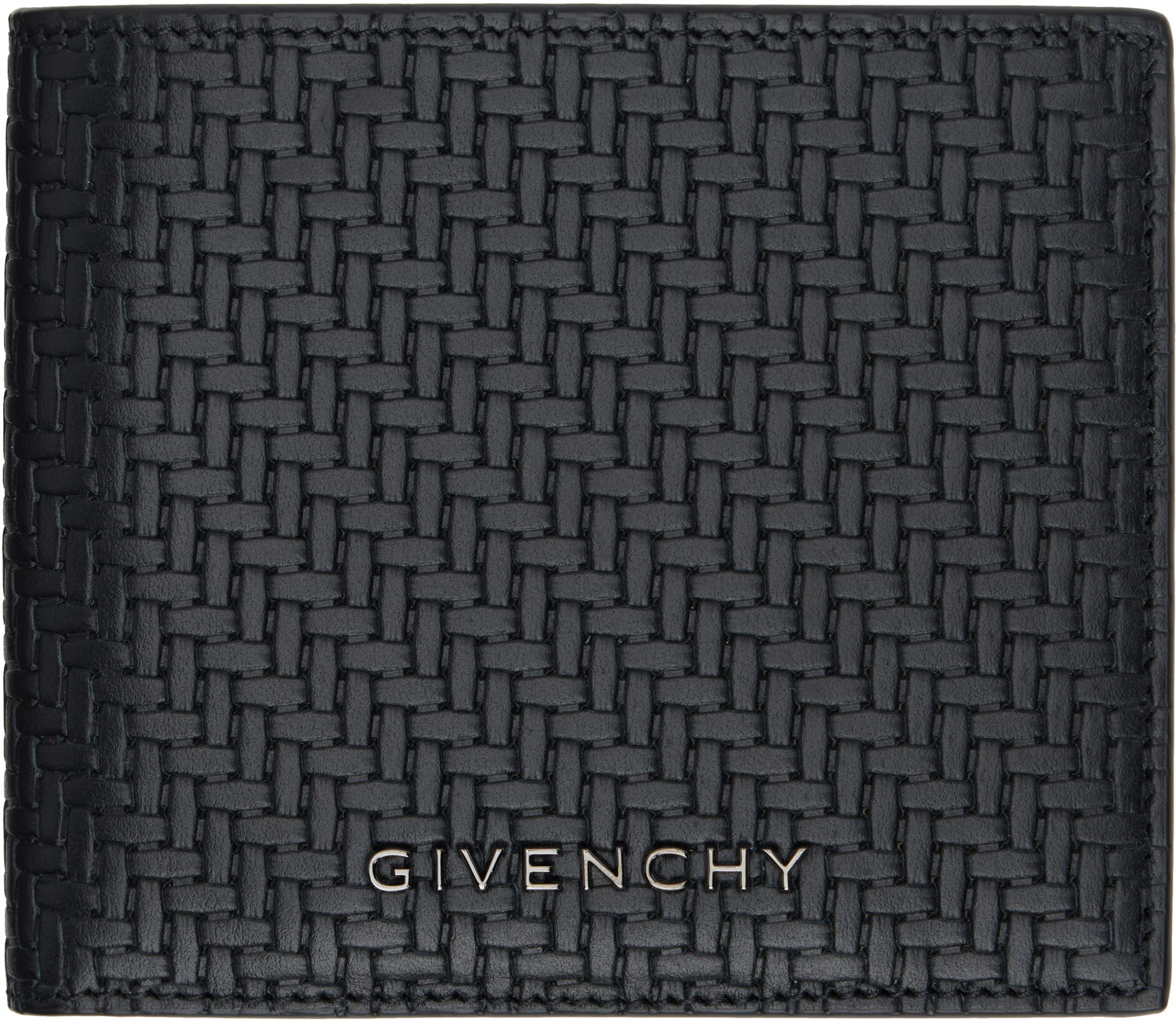 Peňaženka Givenchy Braided Leather Wallet Čierna | BK608NK1MM001, 0