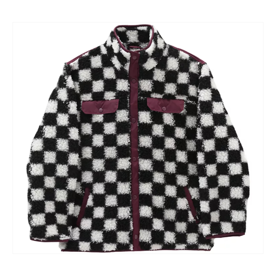 Bunda Vans Polar Fleece Checkerboard Jacket Čierna | VN0A5LJ3705, 0
