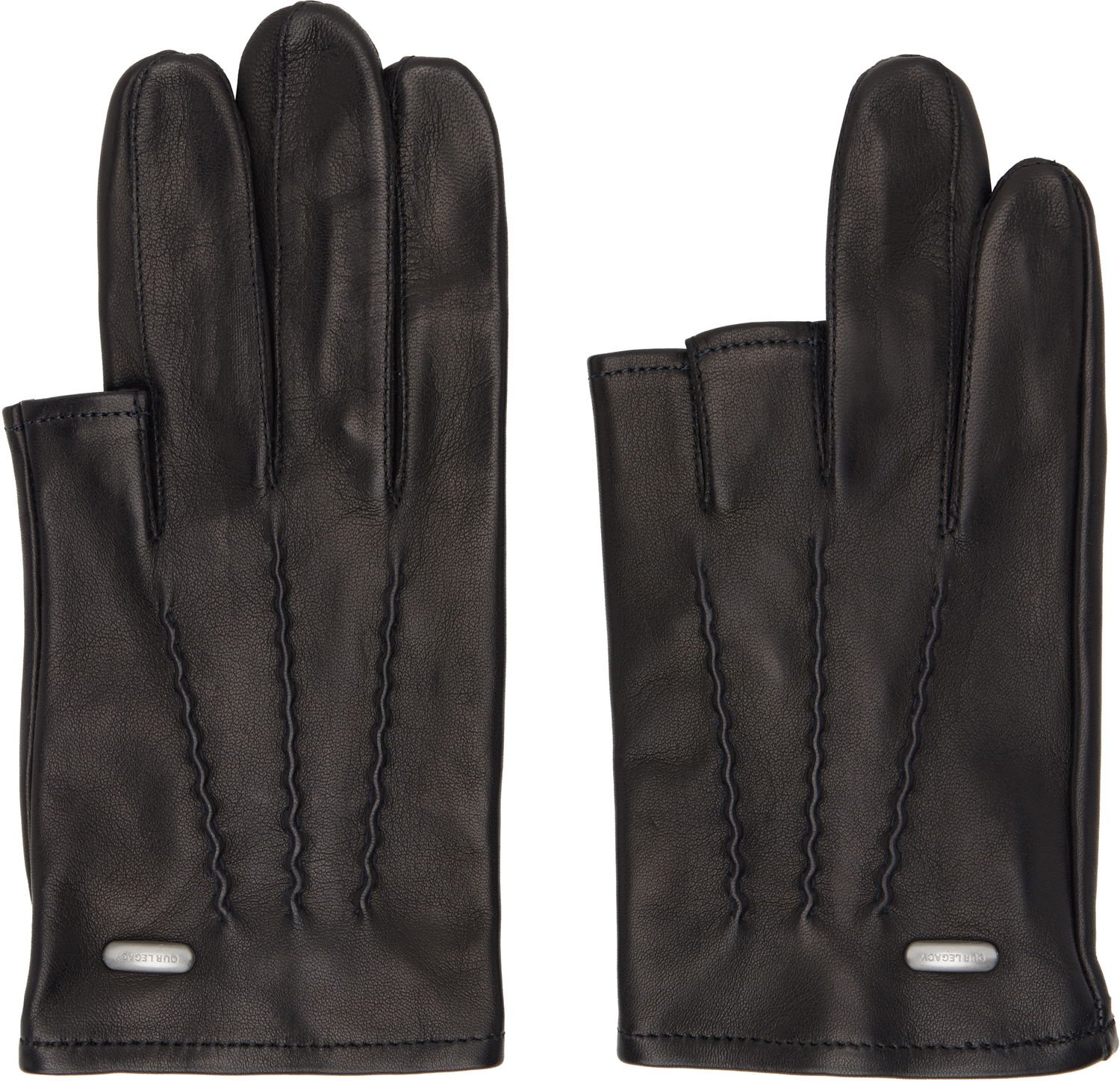 Rukavice OUR LEGACY Our Legacy Hang Loose Leather Gloves Čierna | A2258HBL, 0