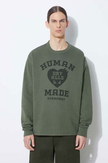 Mikina Human Made Graphic Print Sweatshirt Zelené | HM27CS020, 0