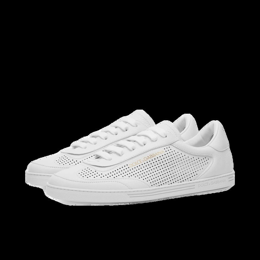 Tenisky a topánky Dolce & Gabbana Saint Tropez Perforated Leather Sneakers Biela | CS2256AR837-89642