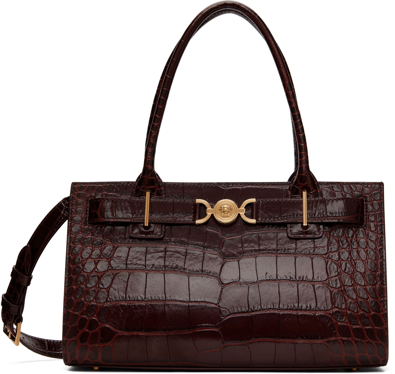 Kabelka Versace Croc-Effect '95 Bag Vínová | 1013168_1A08724_1R70V, 0