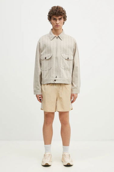 Bunda Human Made Herringbone Zip-Up Work Jacket Béžová | HM28JK014, 5