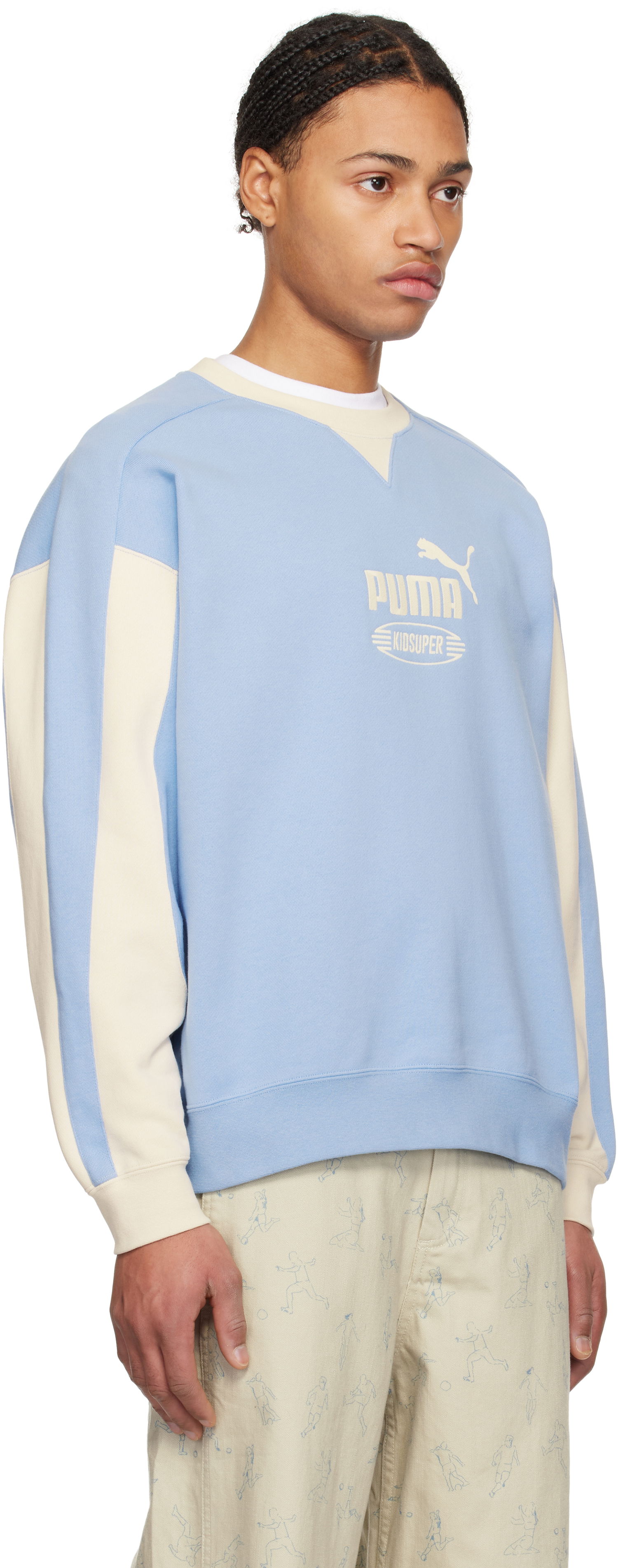 Sveter KidSuper KidSuper Studios King Crew Sweatshirt Modrá | 62670072, 1