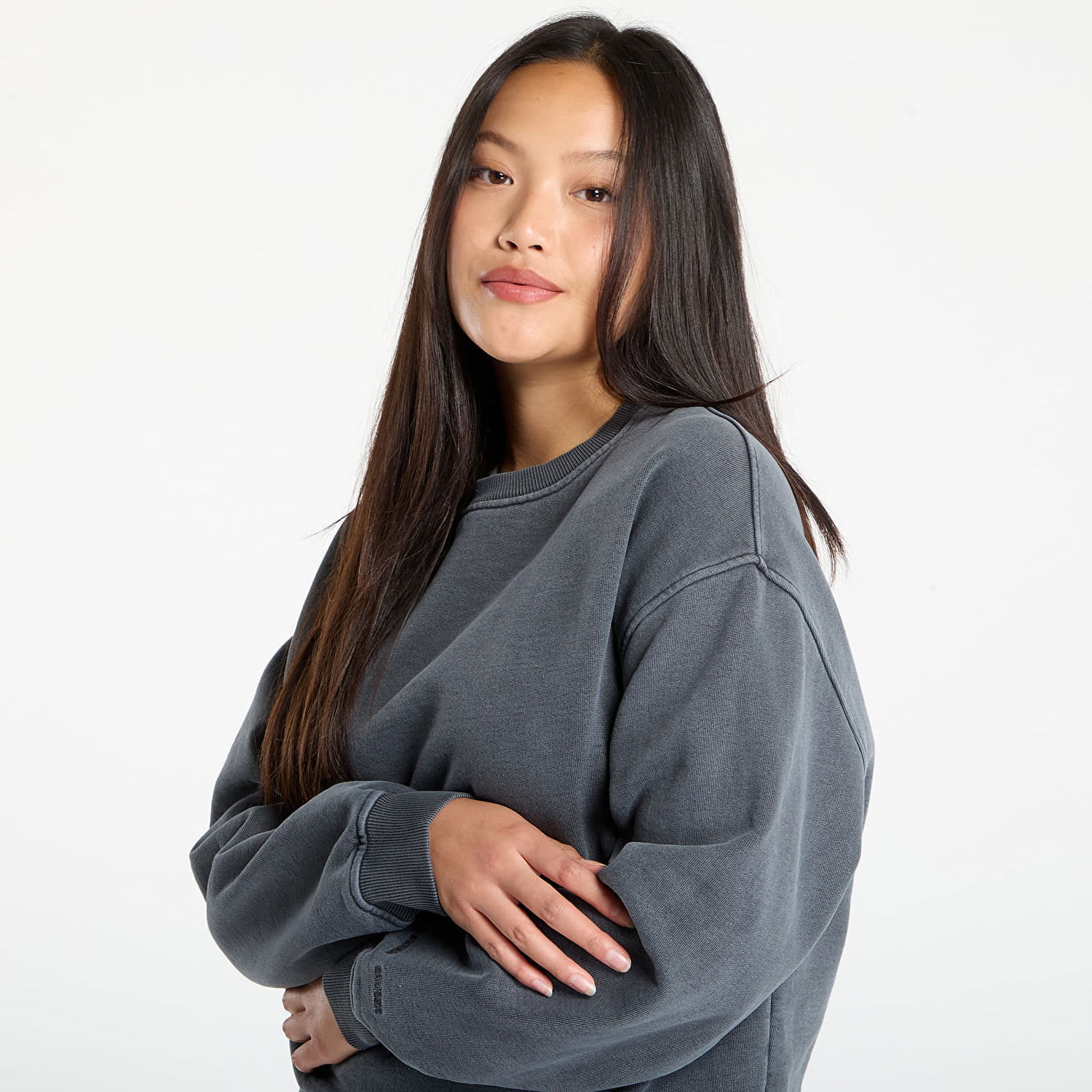 Mikina Samsoe Samsoe Samsøe Samsøe Sava Cropped Sweatshirt Šedá | F25100113_193916TCX, 1