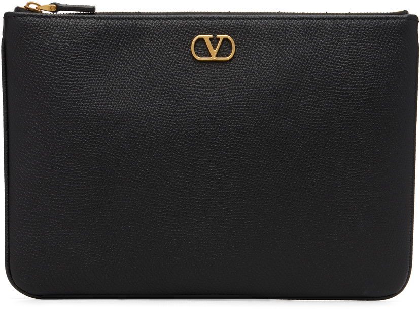 Peňaženka Valentino Valentino Garavani Flat VLogo Signature Pouch Čierna | 7W2P0AK4SNP