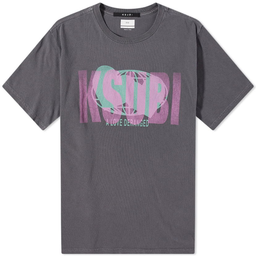 Tričko Ksubi KSUBI Deranged Logo Graphic T-Shirt Šedá | 5000007158