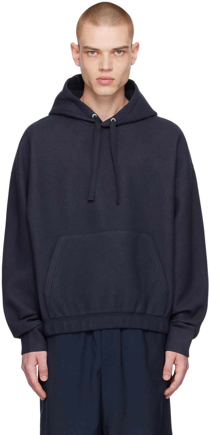 Mikina AMI Boxy Hoodie Navy | HSW215.750, 0