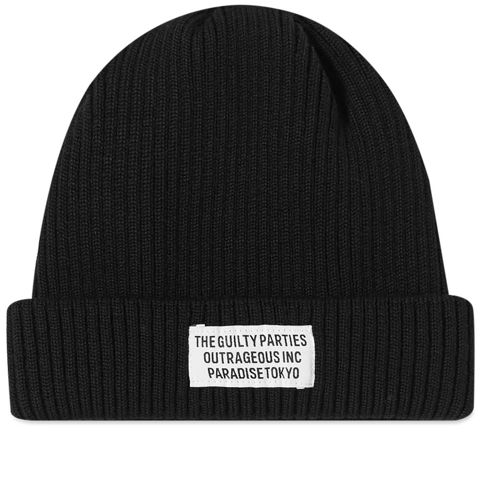 Kulicha WACKO MARIA Wool Knit Watch Cap Čierna | 21FW-WMA-CP03-BLK, 0