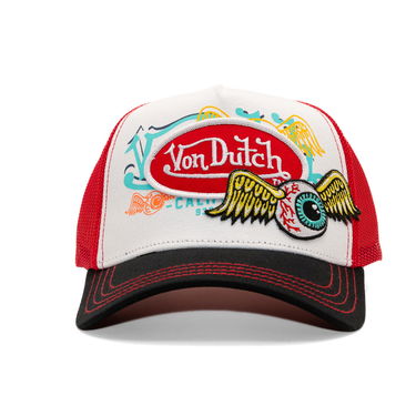 Šiltovka Von Dutch Von Dutch Trucker Patches Cap Červená | VD/0/CAS1/PAT/RED, 1