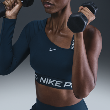 Crop Top Nike Asymmetric Dri-FIT Top Modrá | FV8100-478, 1