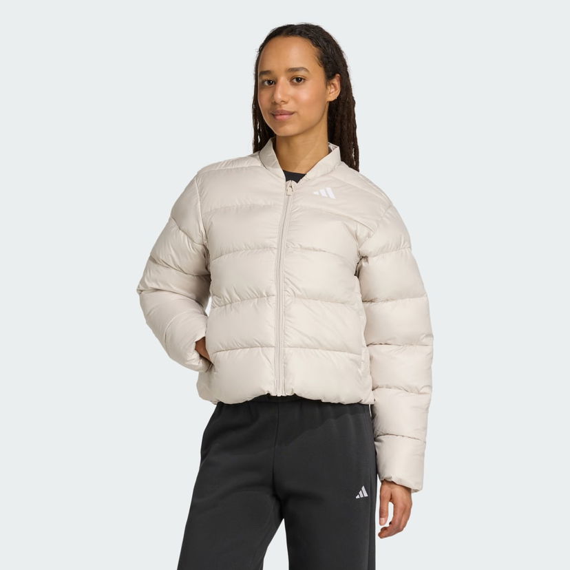 Prešívaná bunda adidas Performance Essentials Climawarm Synthetic Down Puffer Jacket Béžová | JX7826