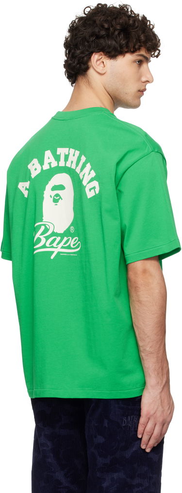Tričko BAPE Cursive Logo Graphic T-Shirt Zelené | 001TEK801303M, 2
